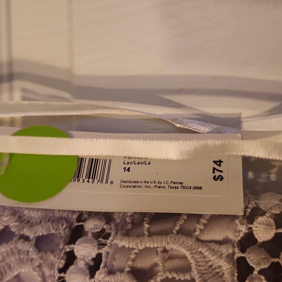 Lilac lavender open lace midi dress - Picture 2 of 7